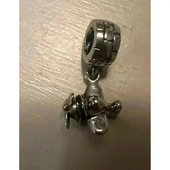 925 Silver | Airplane Dangle Charm Bracelet Bead - Picture 5 of 5